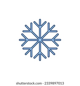 Vector de icono de nieve. símbolo y signo de copo de nieve
