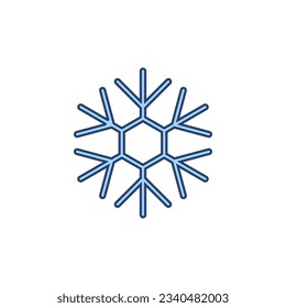 Vector de icono de nieve. símbolo y signo de copo de nieve
