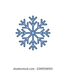 Schneesymbol, Vektorgrafik. Schneeflocken-Zeichen und -Symbol