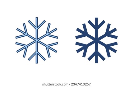 Snow icon vector. snowflake sign and symbol