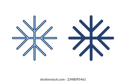 Vector de icono de nieve. símbolo y signo de copo de nieve