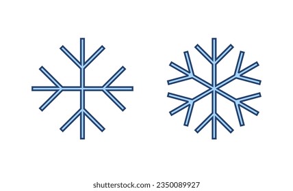 Vector de icono de nieve. símbolo y signo de copo de nieve