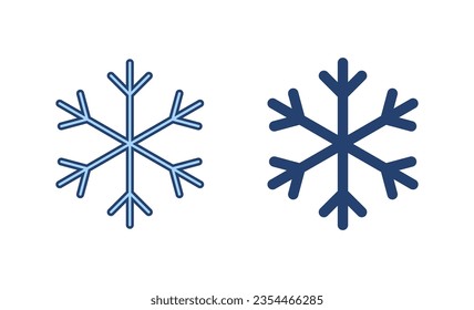 Snow icon vector. snowflake sign and symbol