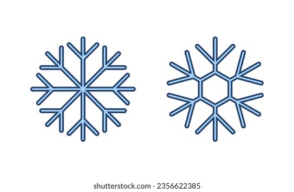 Vector de icono de nieve. símbolo y signo de copo de nieve
