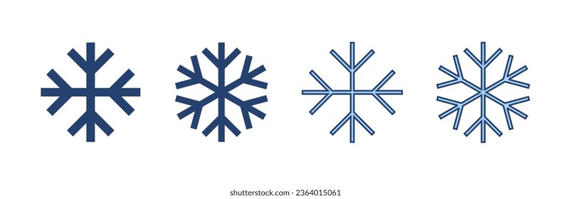 Vector de icono de nieve. símbolo y signo de copo de nieve