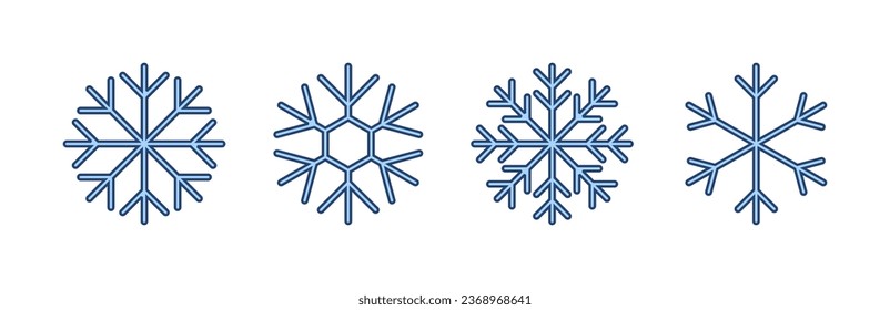 Snow icon vector. snowflake sign and symbol