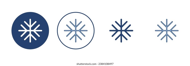 Schneesymbol, Vektorgrafik. Schneeflocken-Zeichen und -Symbol