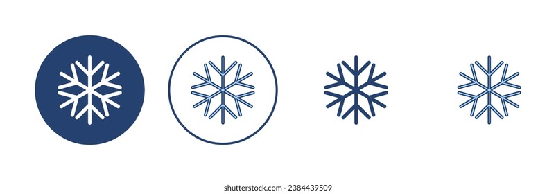 Vector de icono de nieve. símbolo y signo de copo de nieve