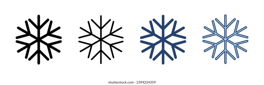 Snow icon vector. snowflake sign and symbol