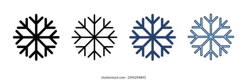 Snow icon vector. snowflake sign and symbol