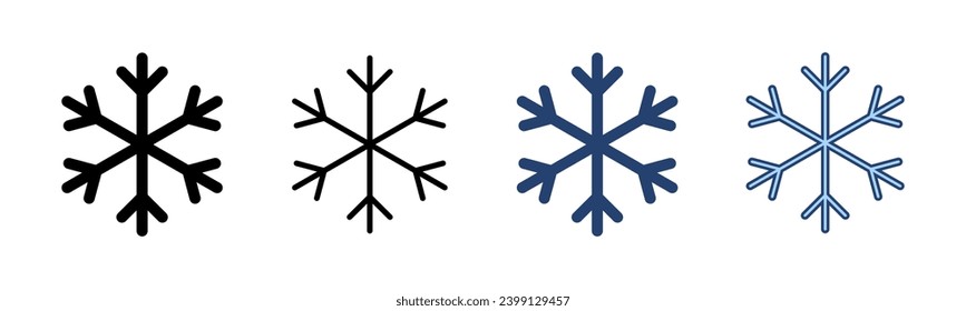 Snow icon vector. snowflake sign and symbol