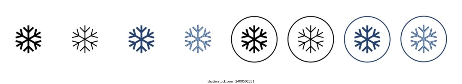Snow icon vector. snowflake sign and symbol