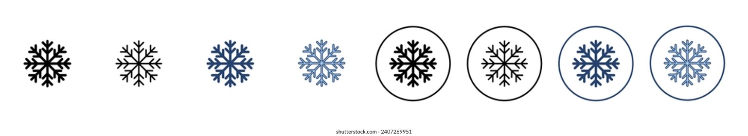 Vector de icono de nieve. símbolo y signo de copo de nieve