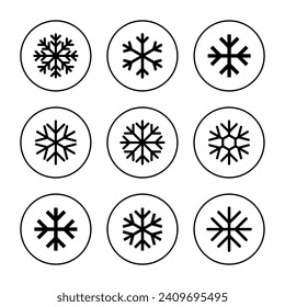 Snow icon vector. snowflake sign and symbol