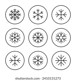 Snow icon vector. snowflake sign and symbol