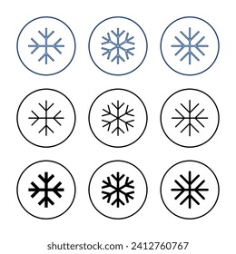 Snow icon vector. snowflake sign and symbol