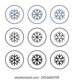 Snow icon vector. snowflake sign and symbol