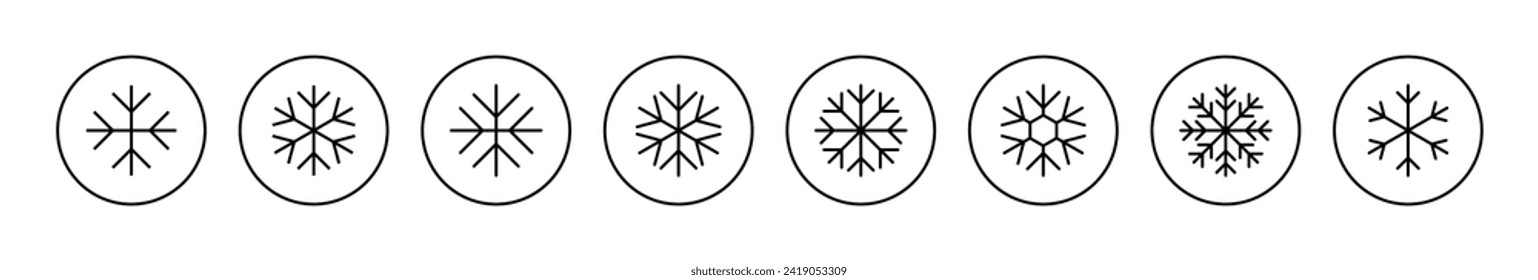 Snow icon vector. snowflake sign and symbol