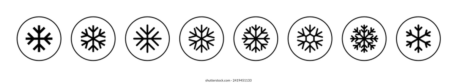 Snow icon vector. snowflake sign and symbol