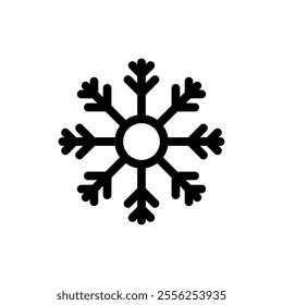 Snow icon vector. snowflake sign and symbol