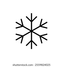 Snow icon vector. snowflake sign and symbol