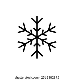 Snow icon vector. snowflake sign and symbol