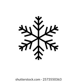 Snow icon vector. snowflake sign and symbol