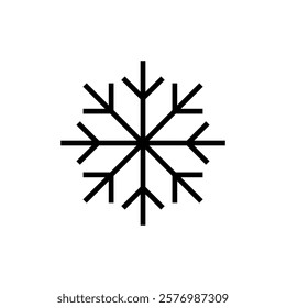 Snow icon vector. snowflake sign and symbol