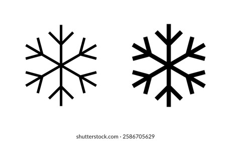 Snow icon vector. snowflake sign and symbol