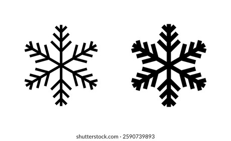 Snow icon vector. snowflake sign and symbol