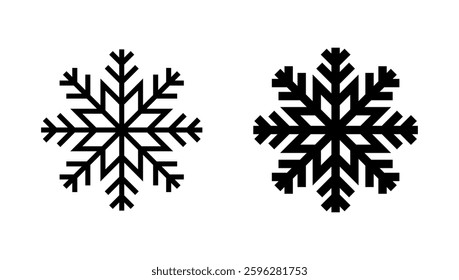 Snow icon vector. snowflake sign and symbol
