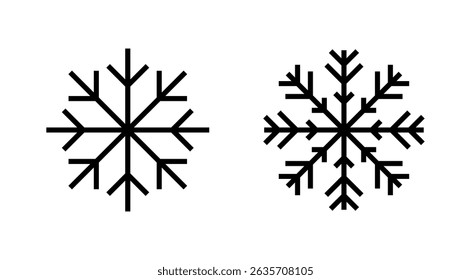 Snow icon vector. snowflake sign and symbol