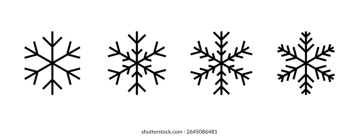 Snow icon vector. snowflake sign and symbol