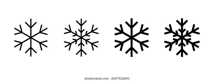 Schneesymbol, Vektor. Schneeflocke und Symbol