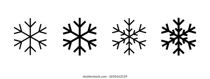 Snow icon vector. snowflake sign and symbol