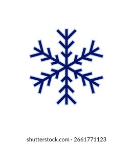 Snow icon vector. snowflake sign and symbol