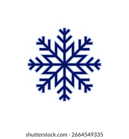 Schneesymbol, Vektor. Schneeflocke und Symbol