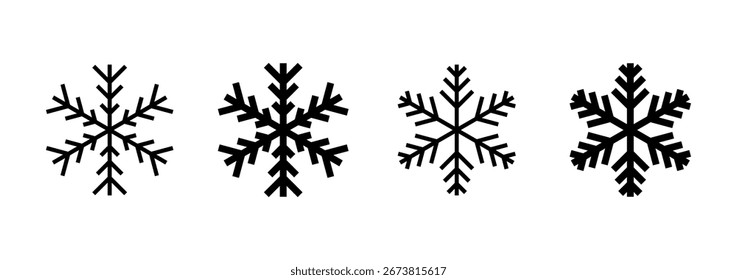 Vector del icono de la nieve. signo y símbolo del copo de nieve