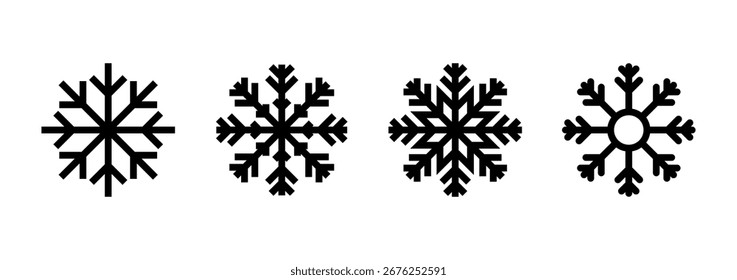 Snow icon vector. snowflake sign and symbol