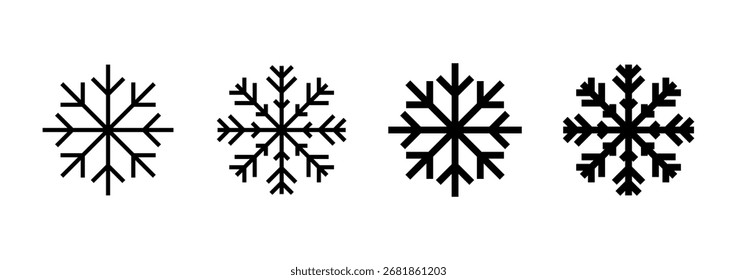 Snow icon vector. snowflake sign and symbol