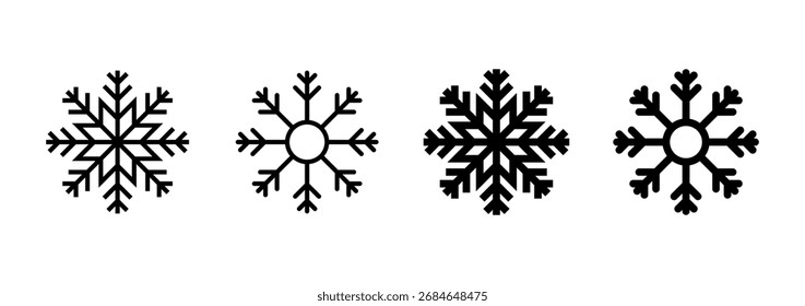 Schneesymbol, Vektor. Schneeflocke und Symbol