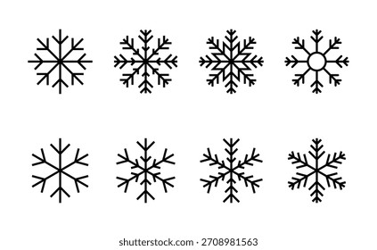 Snow icon vector. snowflake sign and symbol