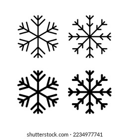 Vector de icono de nieve para web y aplicación móvil. símbolo y signo de copo de nieve