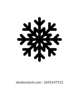 Vector de icono de nieve para Web y App móvil. signo y símbolo de copo de nieve