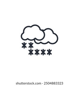 Snow icon. vector.Editable stroke.linear style sign for use web design,logo.Symbol illustration.