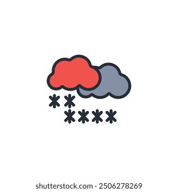 Snow icon. vector.Editable stroke.linear style sign for use web design,logo.Symbol illustration.
