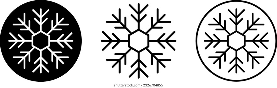 Snow icon vectors collection. snowflake icon vector