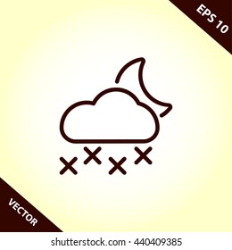 snow icon. weather line icon