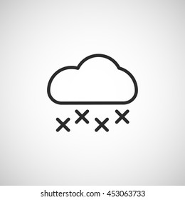 snow icon. weather line icon