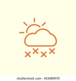 snow icon. weather line icon
